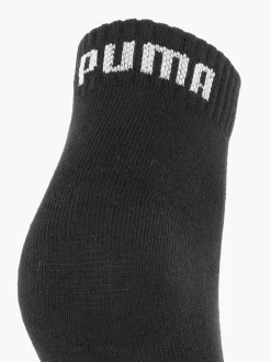 Puma Sokken-Zwarte Quarter Plain 3 Pak 35-38