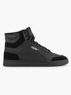 Puma Sneakers-Zwarte Shuffle Mid Fur