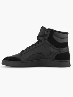 Puma Sneakers-Zwarte Shuffle Mid Fur