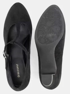 Graceland Hoge Hakken-Zwarte Pump Gesp
