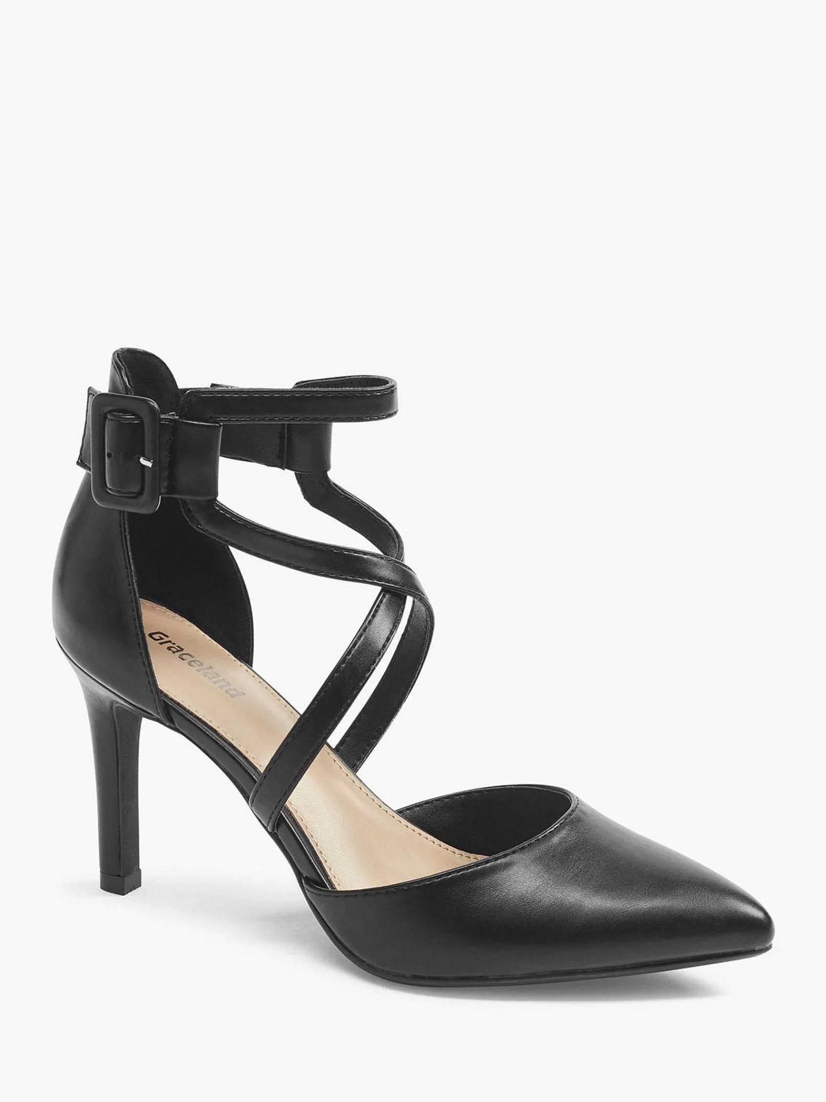Graceland Hoge Hakken-Zwarte Pump Gespsluiting