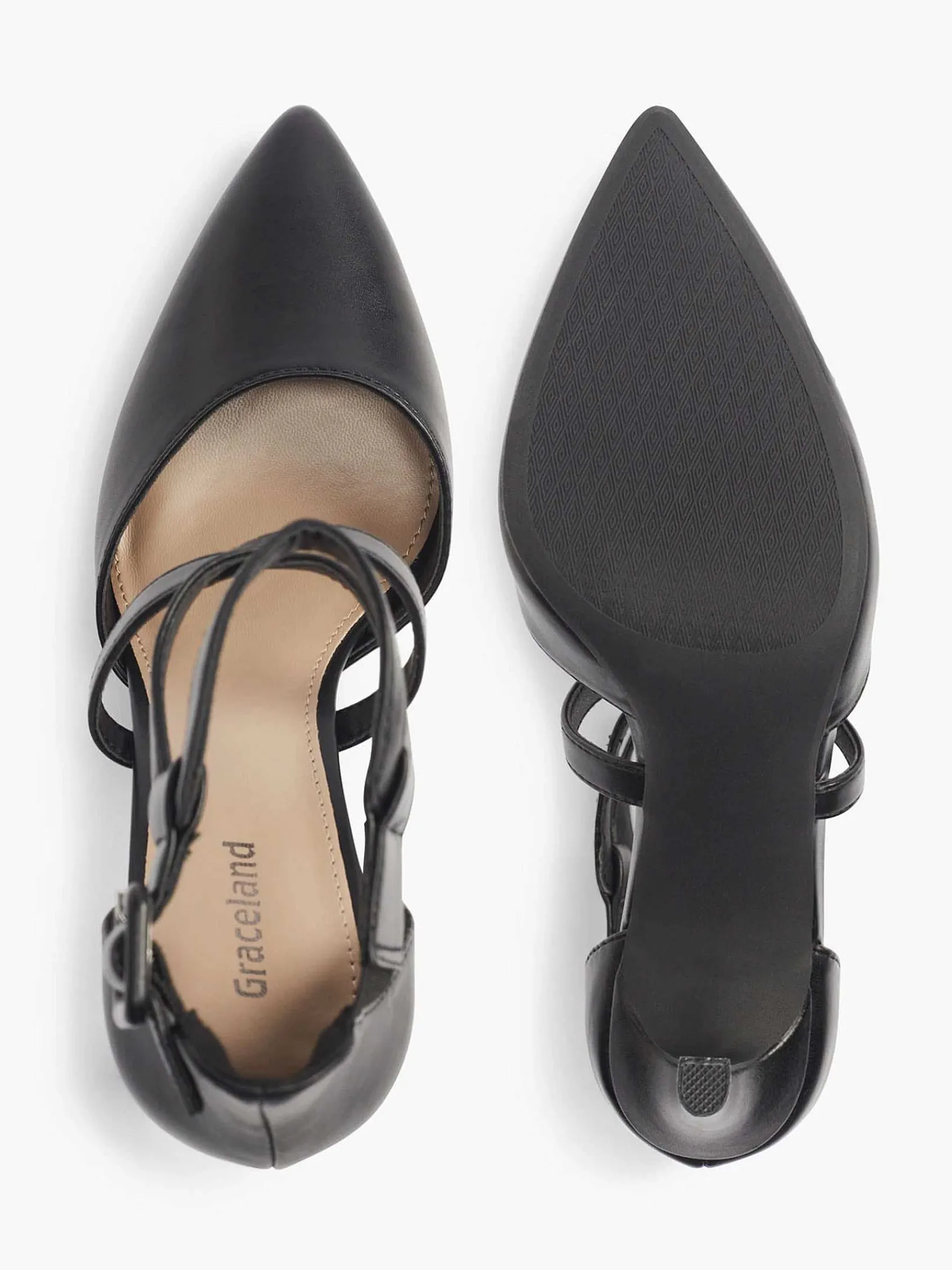 Graceland Hoge Hakken-Zwarte Pump Gespsluiting