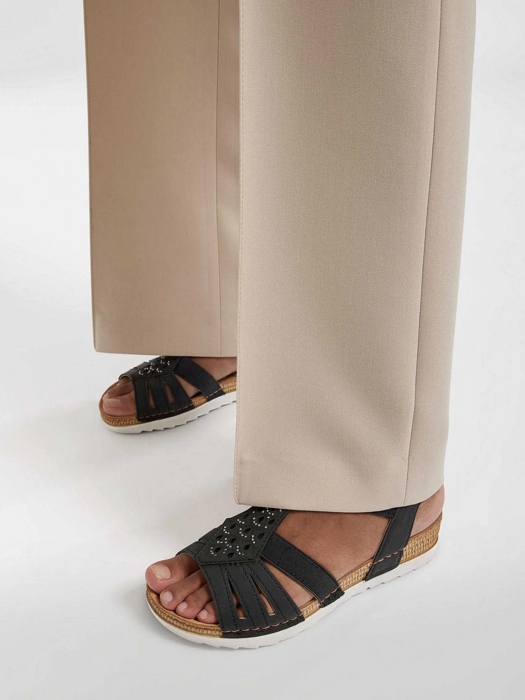 Easy Street Comfort Schoenen-Zwarte Sandaal