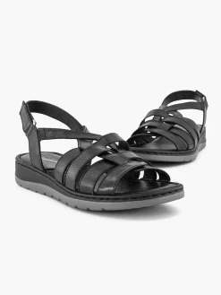 Medicus Sandalen-Zwarte Sandaal Klittenband