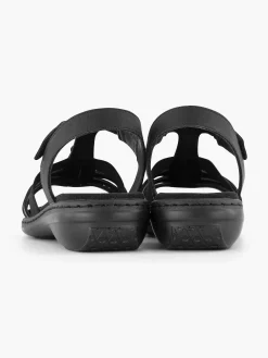 Easy Street Comfort Schoenen-Zwarte Sandaal Klittenband