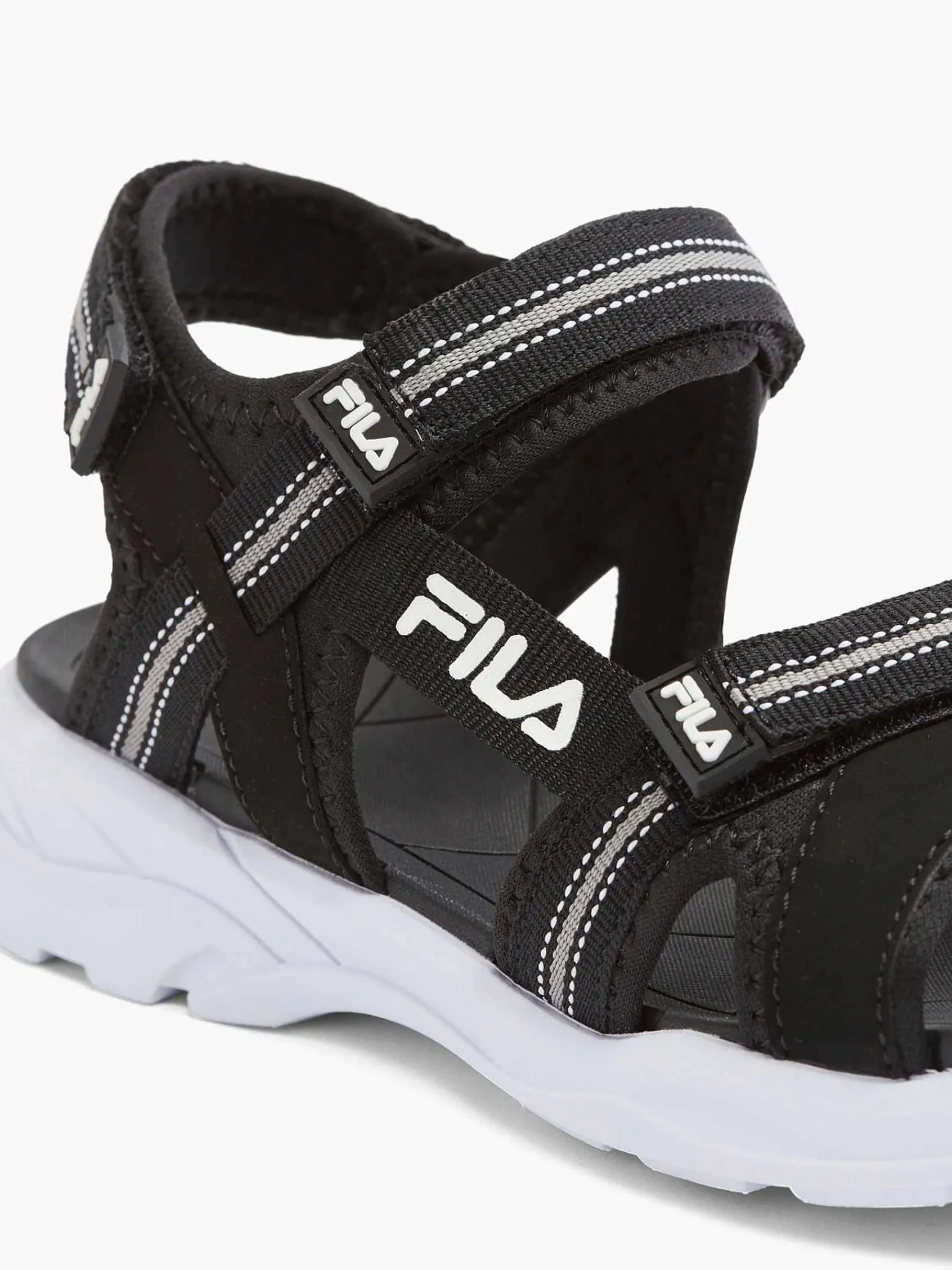 FILA Jongensschoenen-Zwarte Sandaal Klittenband