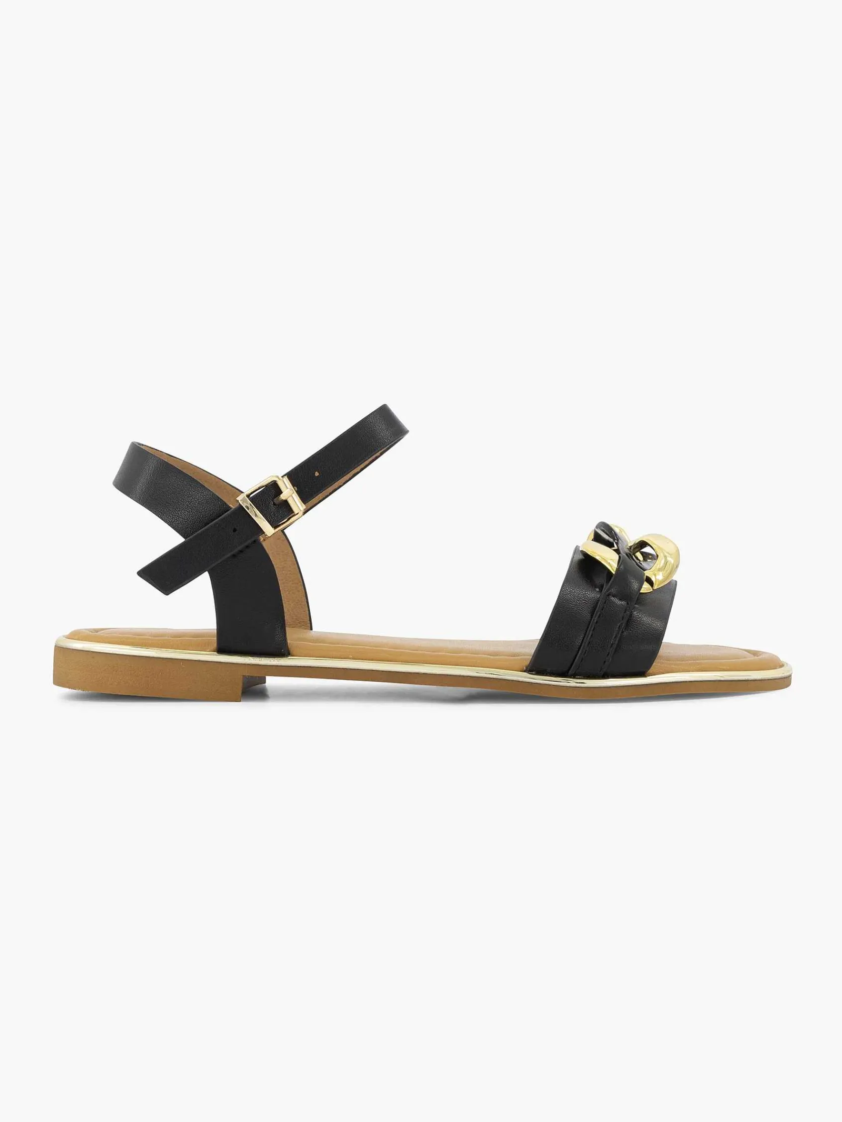 Graceland Sandalen-Zwarte Sandaal Sierketting