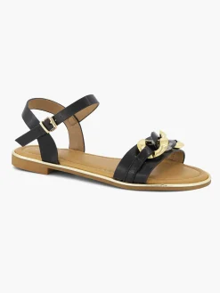 Graceland Sandalen-Zwarte Sandaal Sierketting