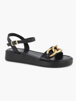 Oxmox Sandalen-Zwarte Sandaal Sierketting