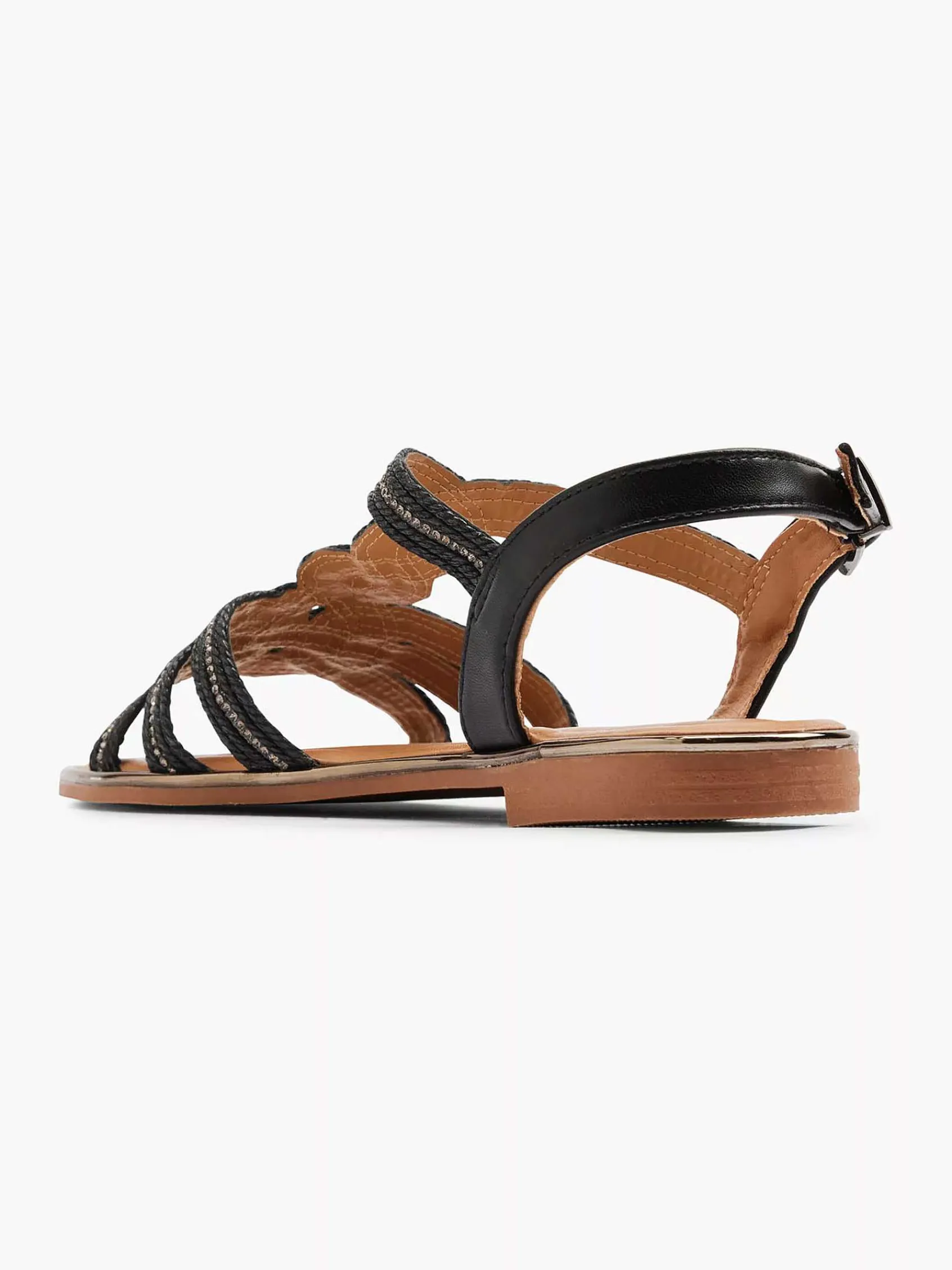 Graceland Sandalen-Zwarte Sandaal Sierketting
