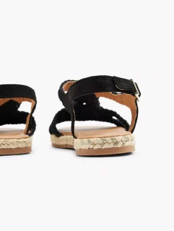 Graceland Sandalen-Zwarte Sandaal Touw