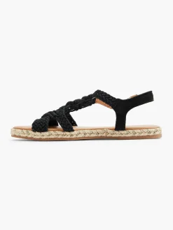 Graceland Sandalen-Zwarte Sandaal Touw