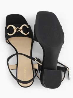 Graceland Sandalen-Zwarte Sandalette Sierketting