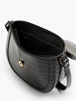 Graceland Online Exclusive Accessoires-Zwarte Schoudertas Siergesp