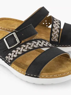 Easy Street Slippers-Zwarte Slipper