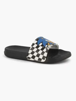 Sonic Jongensschoenen-Zwarte Slipper