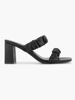 Oxmox Sandalen-Zwarte Slipper Hak