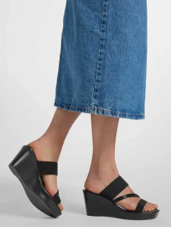 Graceland Sandalen-Zwarte Slipper Sleehak