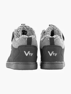 Vty Jongensschoenen-Zwarte Sneaker Gevoerd