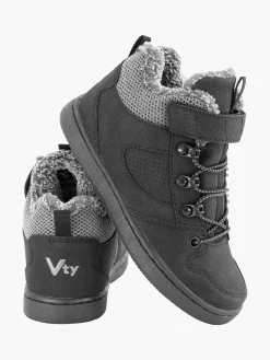 Vty Jongensschoenen-Zwarte Sneaker Gevoerd