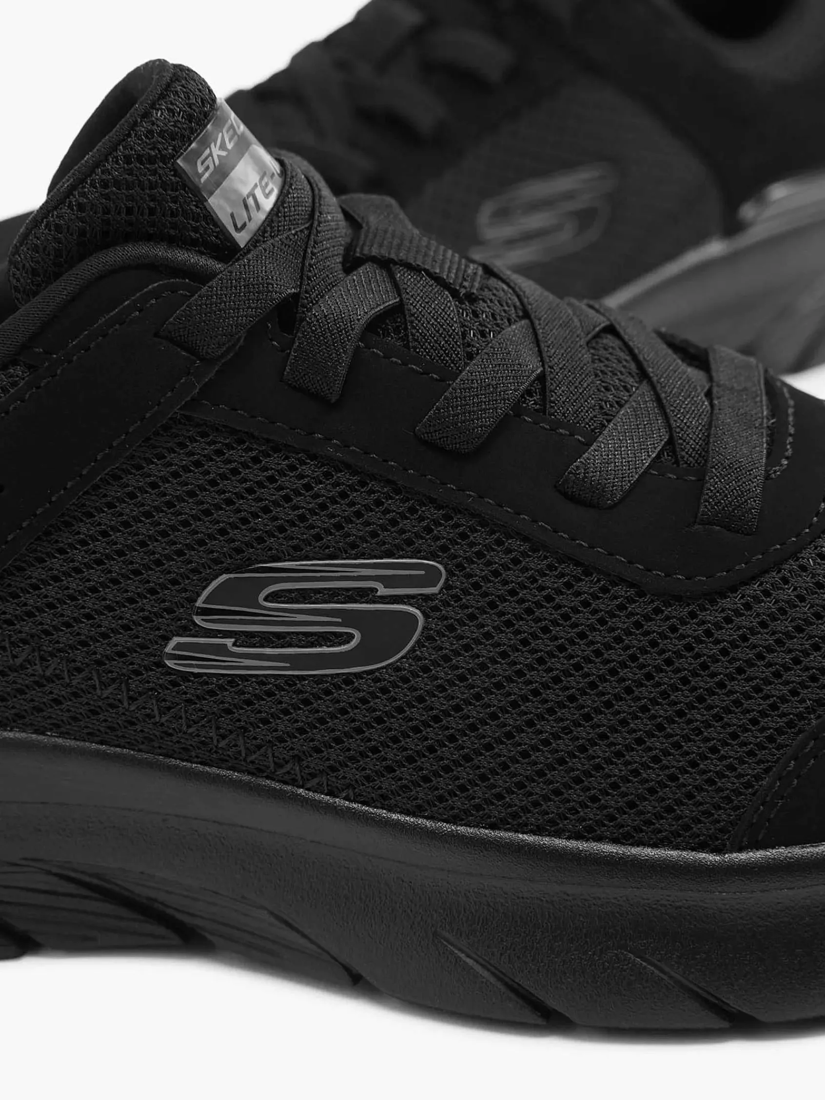 Skechers Sneakers-Zwarte Sneaker Memory Foam
