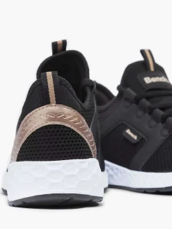 Bench Sneakers-Zwarte Sneaker Memory Foam