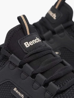 Bench Sneakers-Zwarte Sneaker Memory Foam