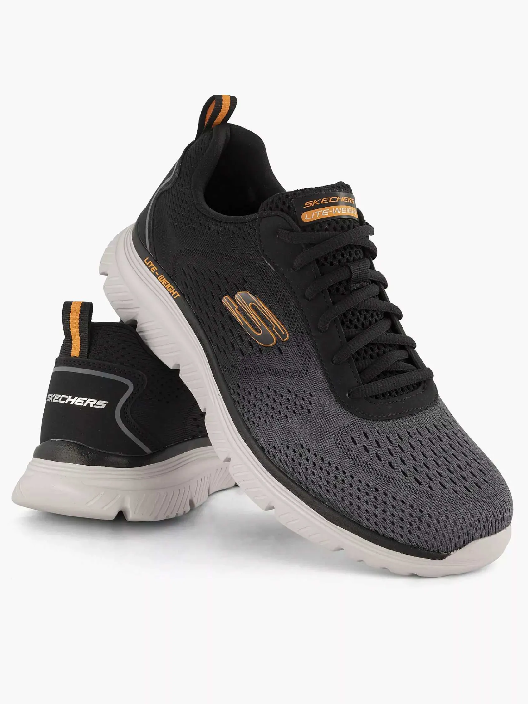 Skechers Sneakers-Zwarte Sneaker Memory Foam