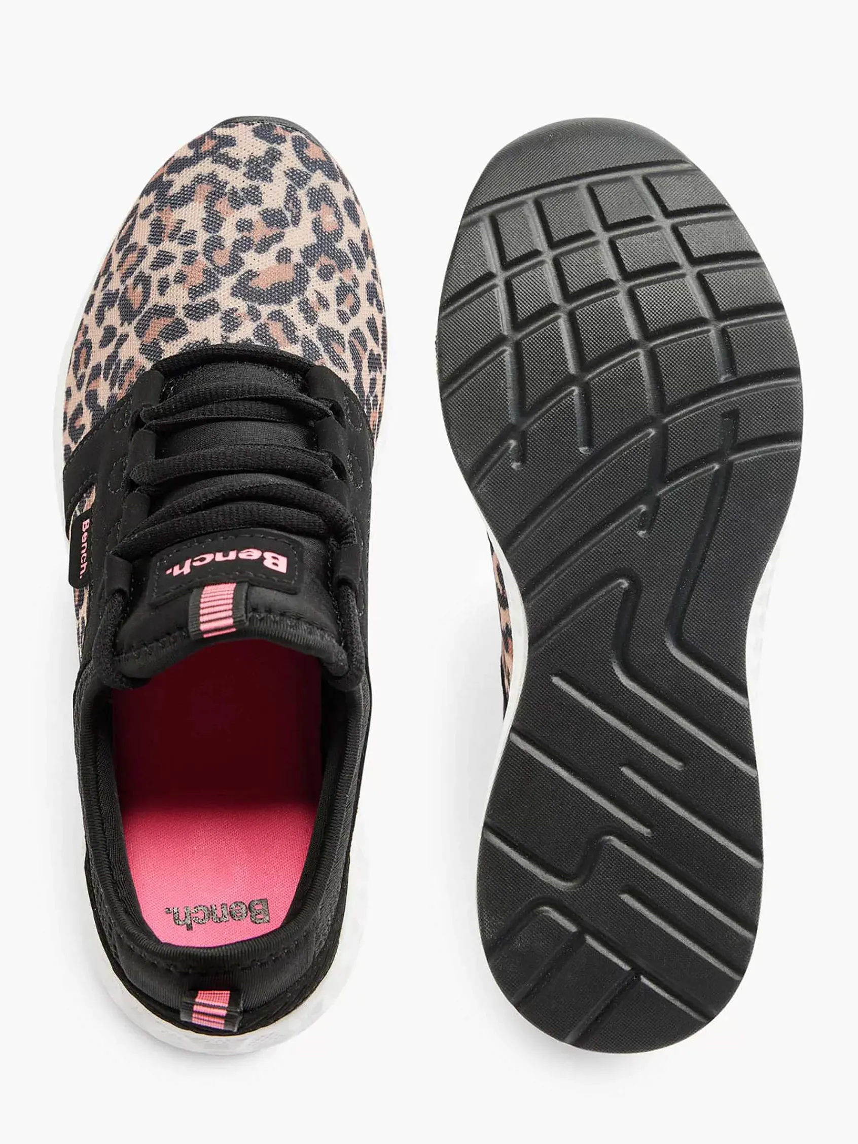 Bench Sneakers-Zwarte Sneaker Panterprint