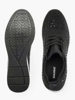 Graceland Sneakers-Zwarte Sneaker Steentjes