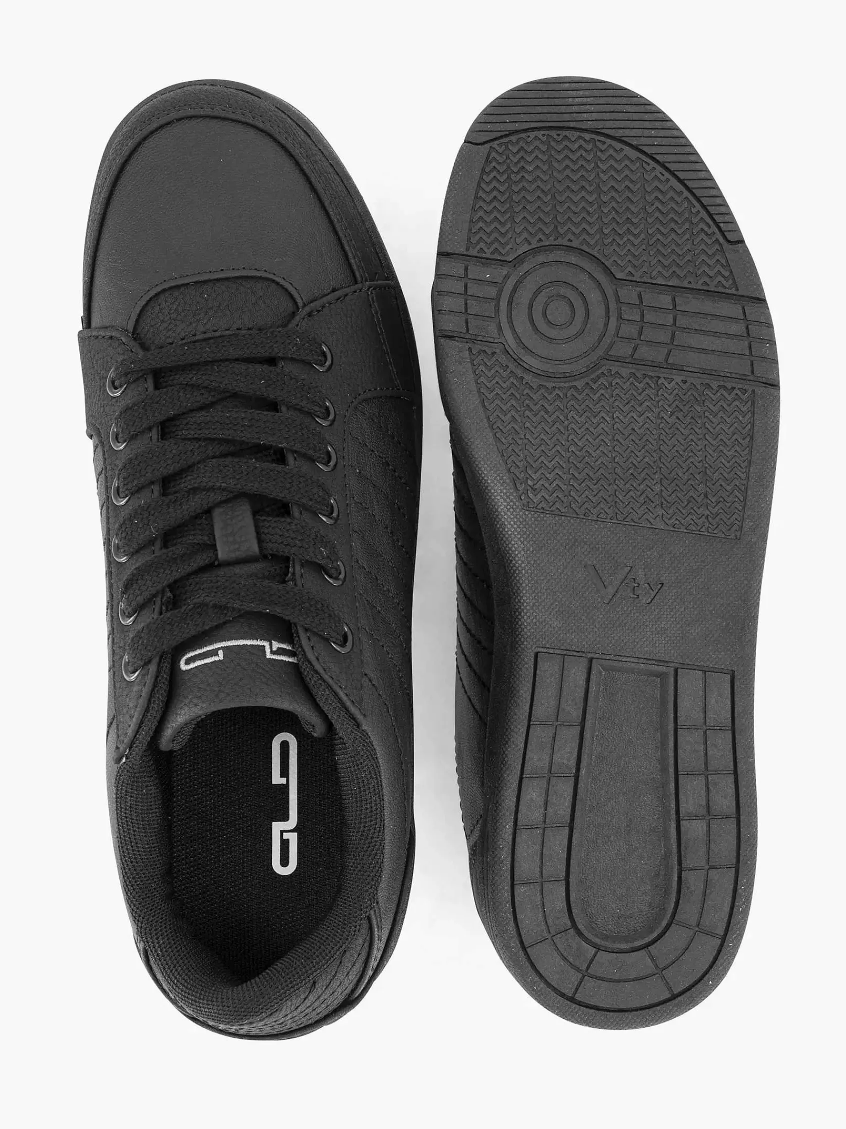 Graceland Sneakers-Zwarte Sneaker Stiksels