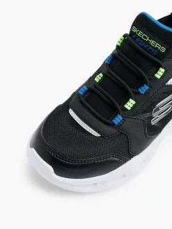 Skechers Babyschoenen-Zwarte Sneaker Swift Fit - Hands Free Lichtjes