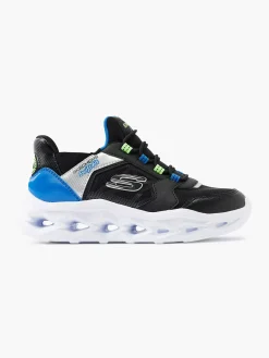 Skechers Jongensschoenen-Zwarte Sneaker Swift Fit - Hands Free Lichtjes
