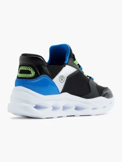 Skechers Jongensschoenen-Zwarte Sneaker Swift Fit - Hands Free Lichtjes
