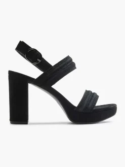 5th Avenue Sandalen-Zwarte Suede Sandalette