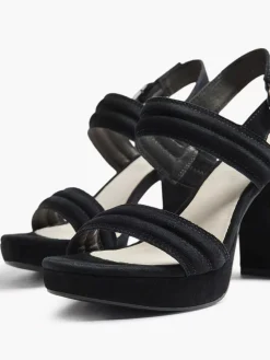 5th Avenue Sandalen-Zwarte Suede Sandalette