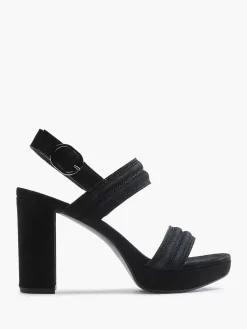5th Avenue Sandalen-Zwarte Suede Sandalette