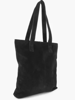 5th Avenue Online Exclusive Accessoires-Zwarte Suede Schoudertas