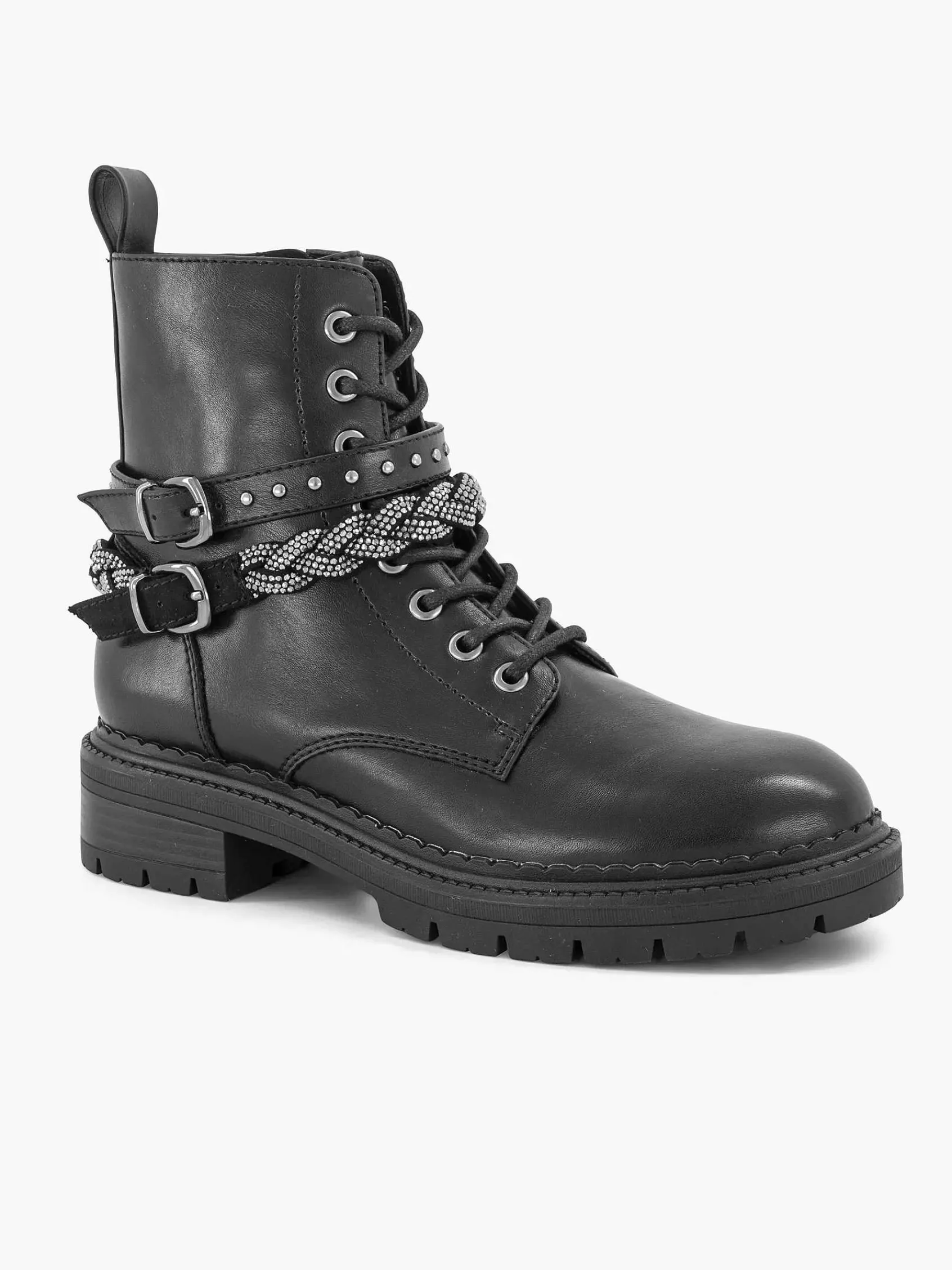 Graceland Enkellaarzen & Boots-Zwarte Veterboot