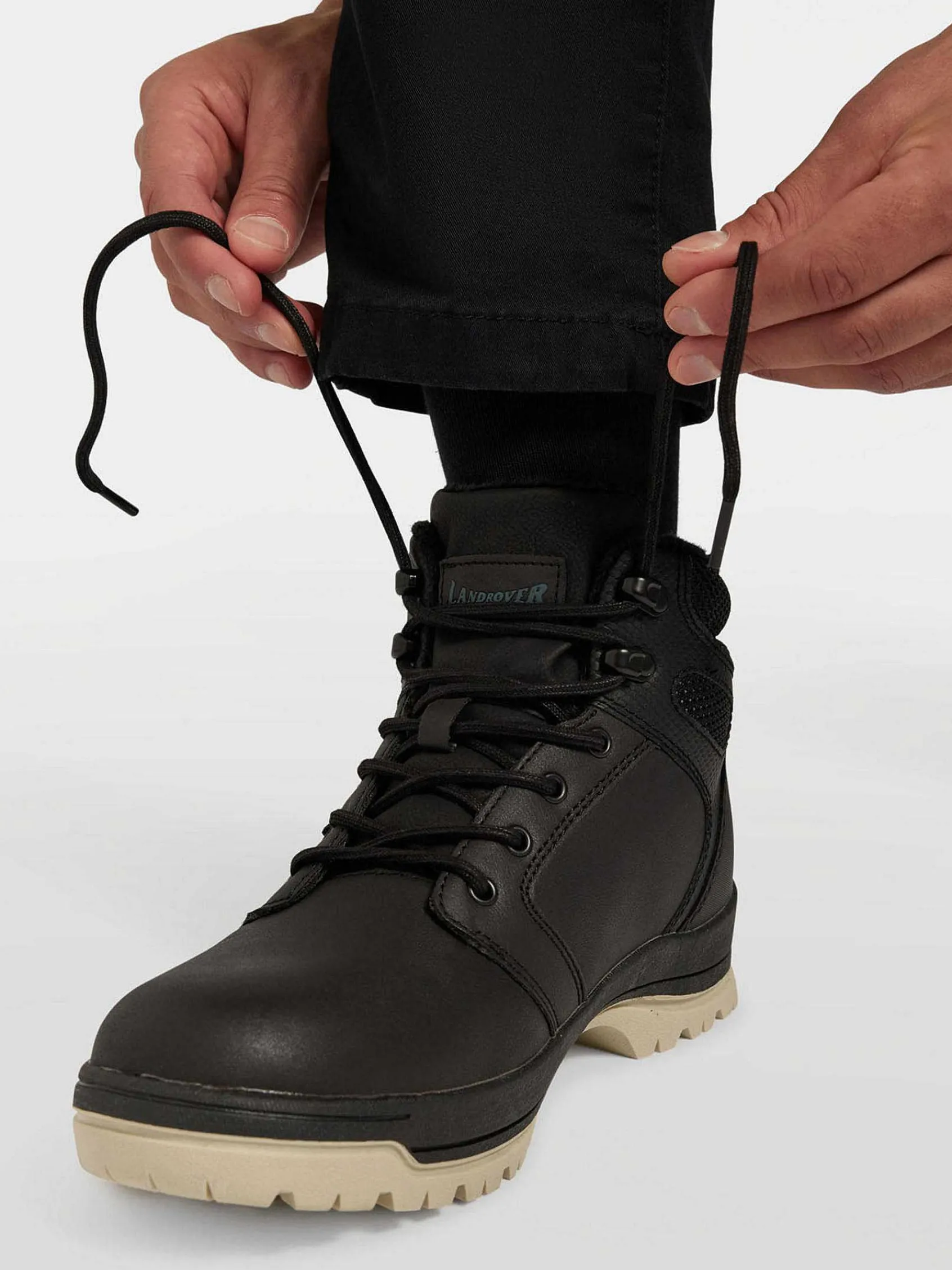Landrover Sneakers-Zwarte Veterboot