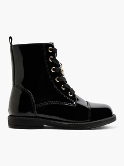 Graceland Jongensschoenen-Zwarte Veterboot Lak