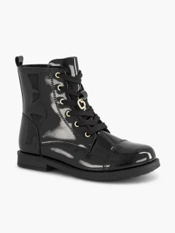 Graceland Jongensschoenen-Zwarte Veterboot Lak