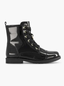Graceland Jongensschoenen-Zwarte Veterboot Lak