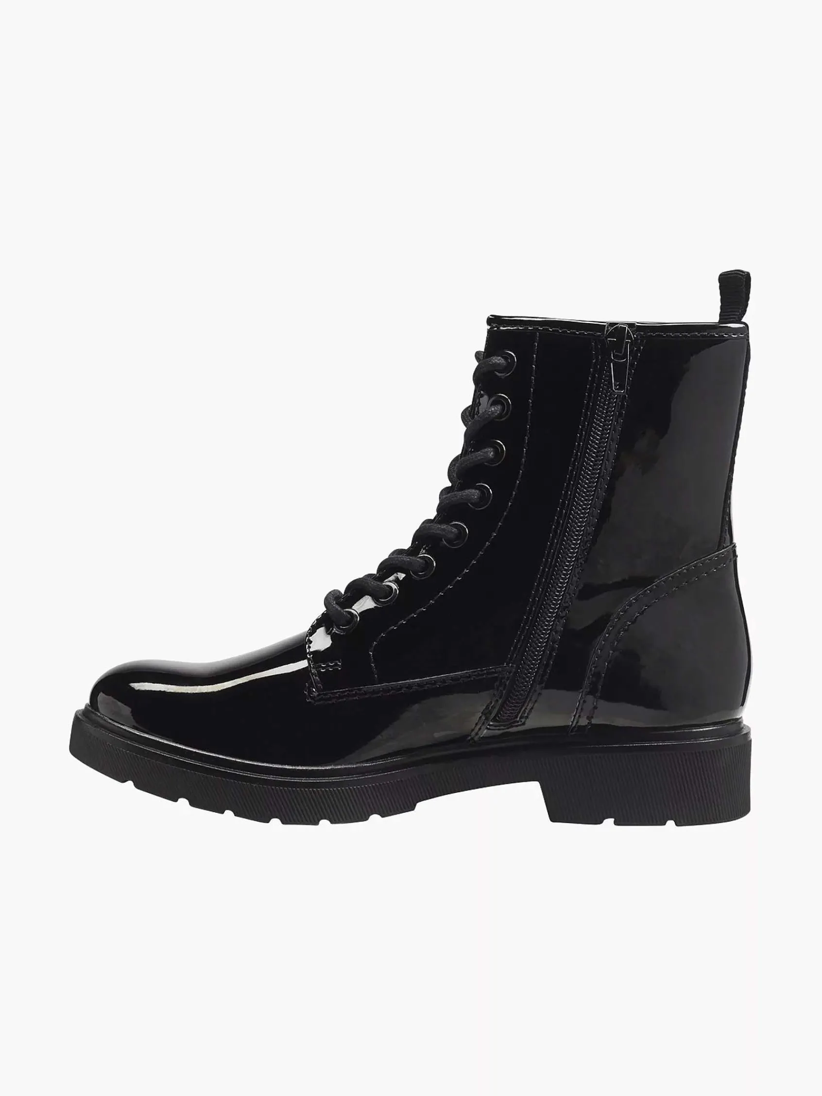 Graceland Enkellaarzen & Boots-Zwarte Veterboot Lak