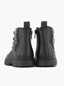 Graceland Jongensschoenen-Zwarte Veterboot Sterretje
