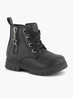 Graceland Jongensschoenen-Zwarte Veterboot Sterretje