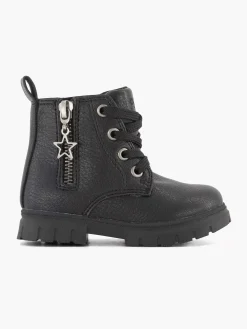 Graceland Jongensschoenen-Zwarte Veterboot Sterretje