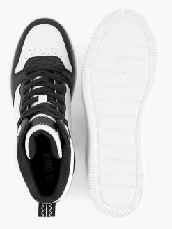 Oxmox Sneakers-Zwart Witte Hoge Sneaker